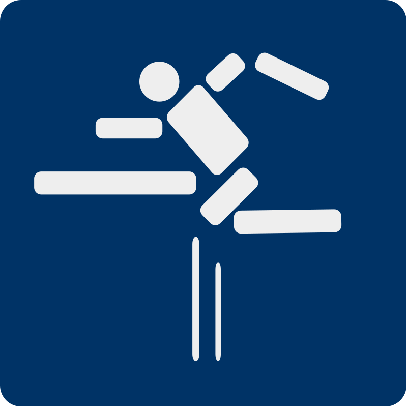 Gymnastics pictogram Free Vector / 4Vector