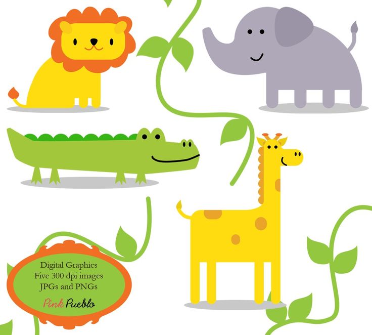 Jungle Animals Clip Art Clipart Zoo Safari Wild Animals Clip Art Clip…