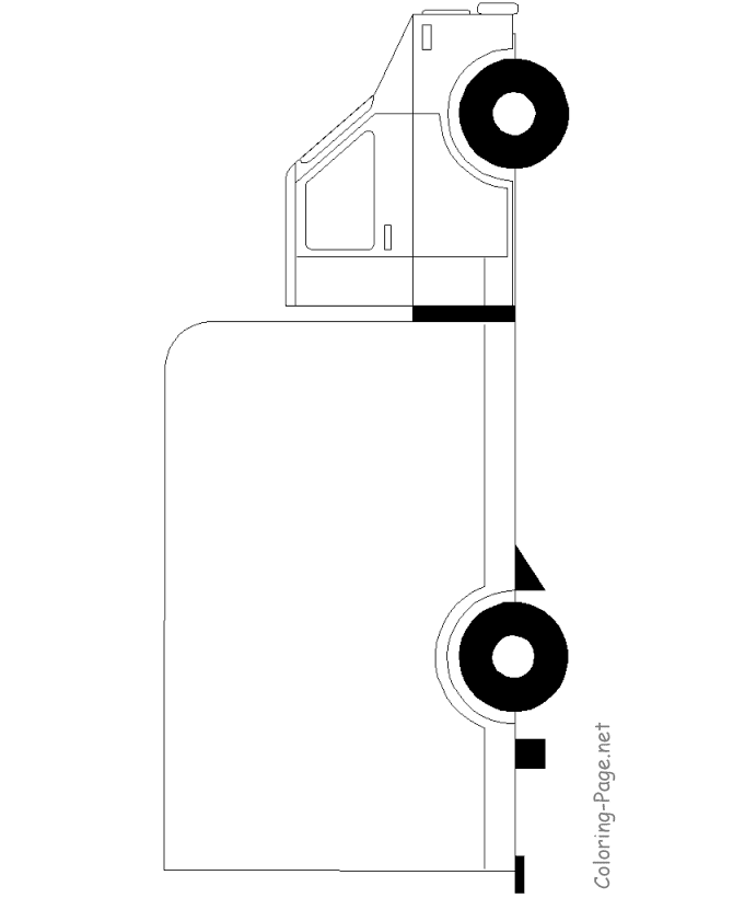 Moving Truck Colouring Pages (page 2)