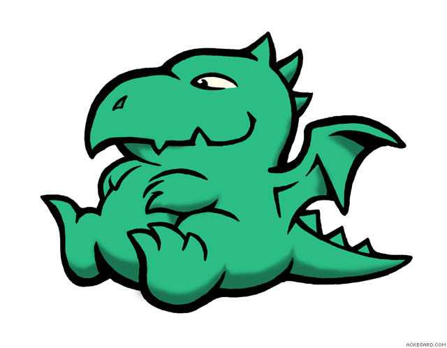 Ackegård Gallery - Chubby Baby Dragon - color version