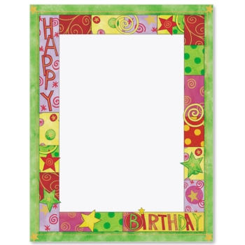 Birthday Bash Designed PaperFrames™ Border Papers | Paper Direct