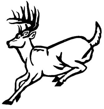 Deer Running Outline Wall Decal - Custom Wall Graphics - ClipArt ...