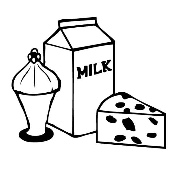 Gallery For > Dairy Products Clipart Black And White