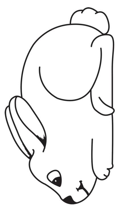 Outline Of A Bunny - ClipArt Best