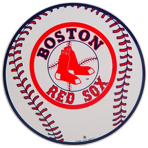 Boston Red Sox Baseball Circular Logo Sports Sign