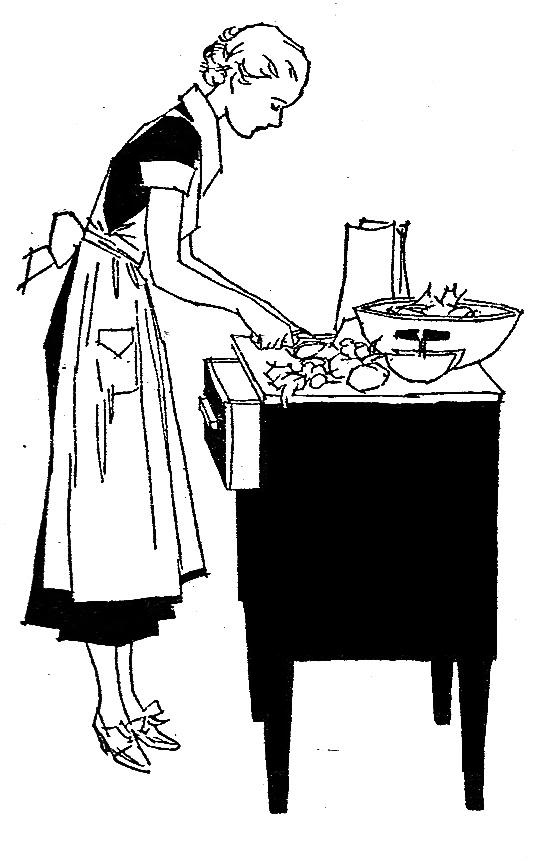 Woman Cooking Clipart Black And White | Clipart Panda - Free ...