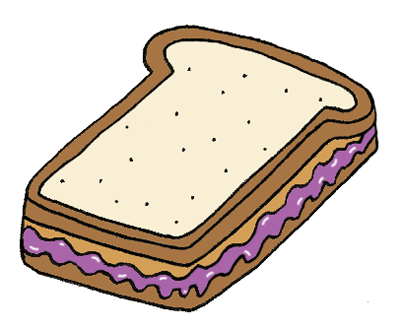 Pix For > Eating Peanut Butter And Jelly Sandwich Clipart