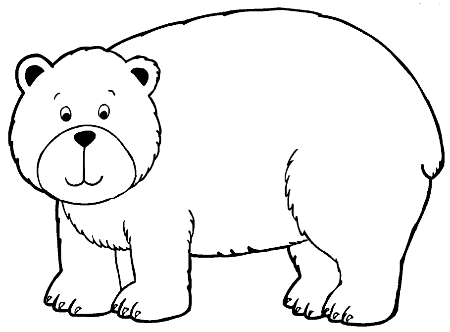 Bear Line Art - Cliparts.co