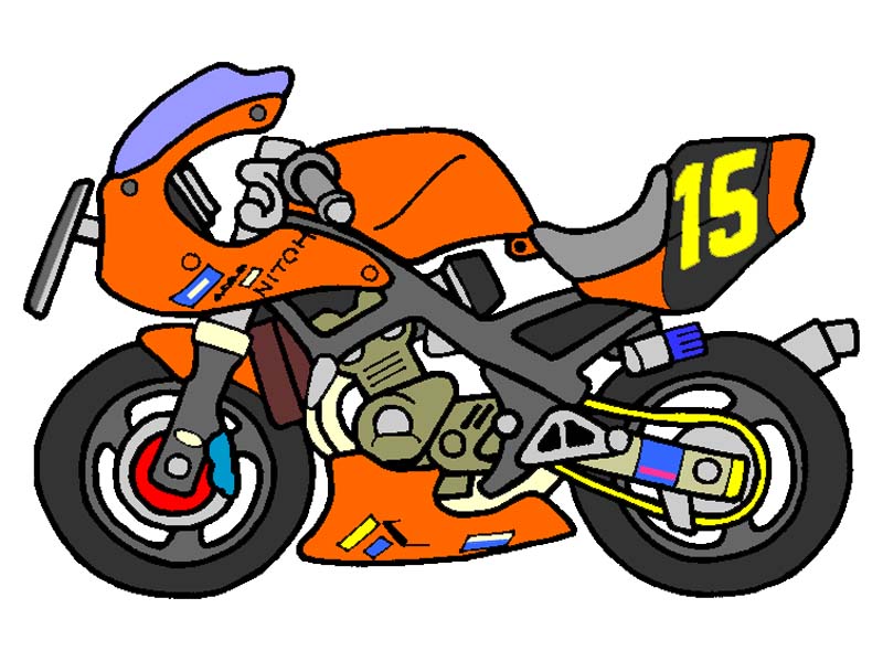 free cartoon motorcycle clipart - photo #37