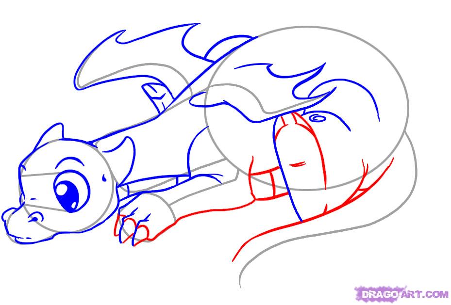 How to Draw a Cute Dragon, Step by Step, Dragons, Draw a Dragon ...