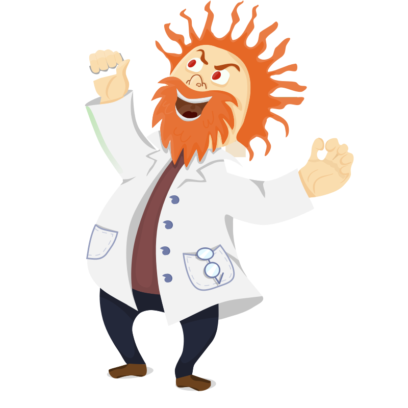 Clipart - Mad scientist
