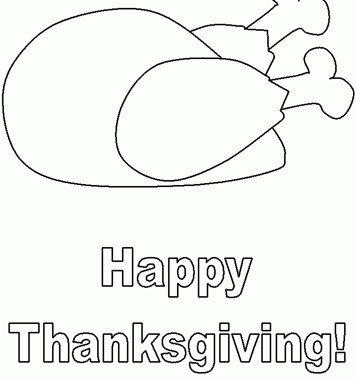 Kids Coloring Sheet Cooked Turkey Coloring PagesPrintable Coloring ...