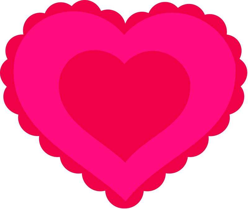 Pixabella Pink Lace Heart image - vector clip art online, royalty ...