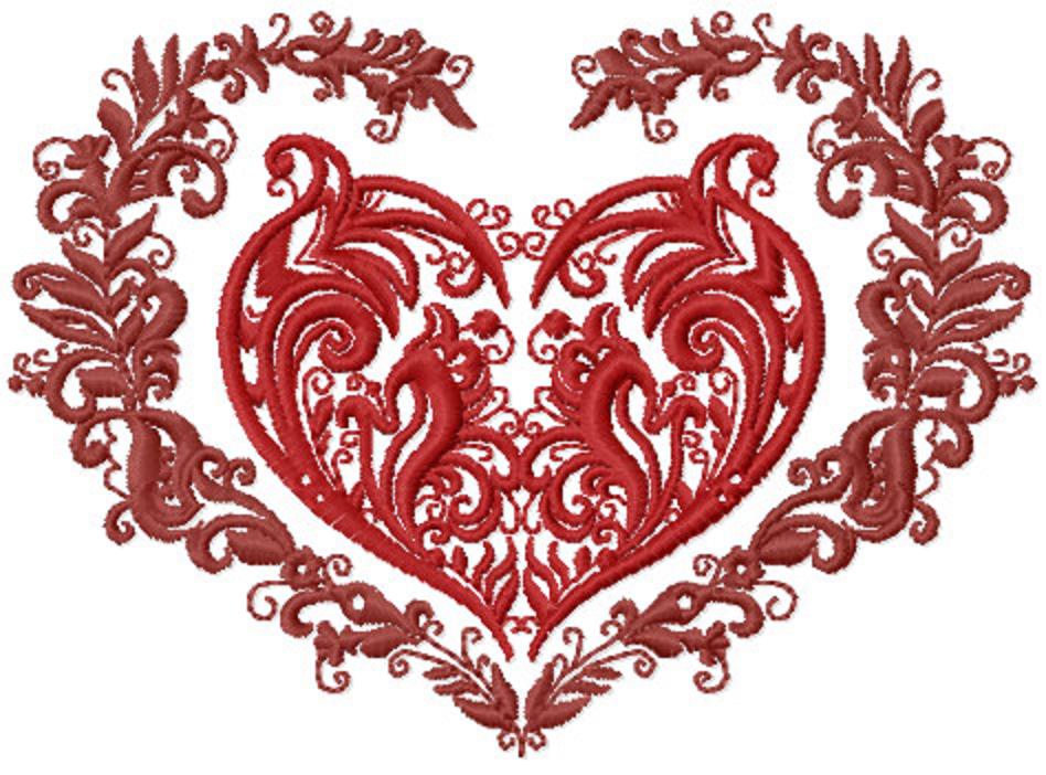 Romantic Love Heart Coloring Pages Design | Coloring