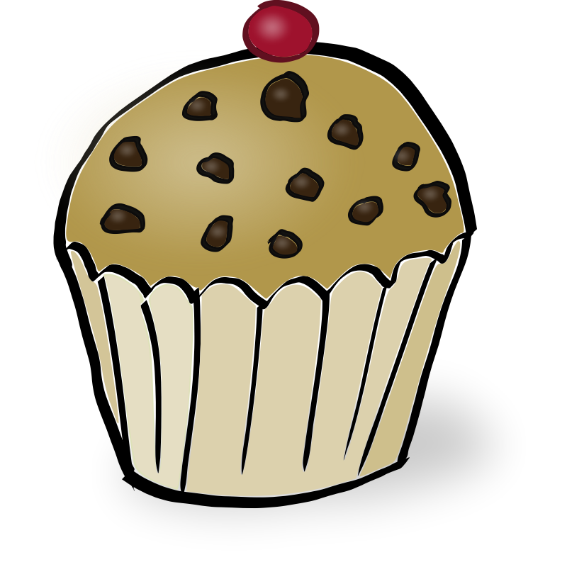 Clipart - Chocolate Chips Muffin