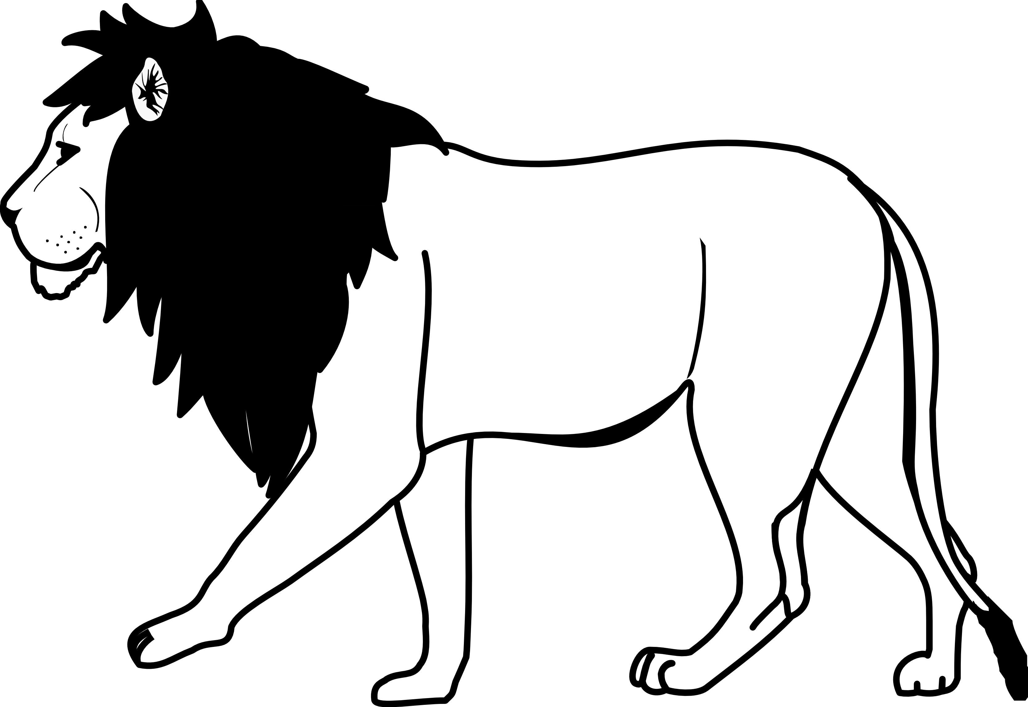 Lion Line Drawing - ClipArt Best