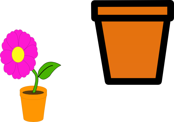Flower Pots clip art - vector clip art online, royalty free ...