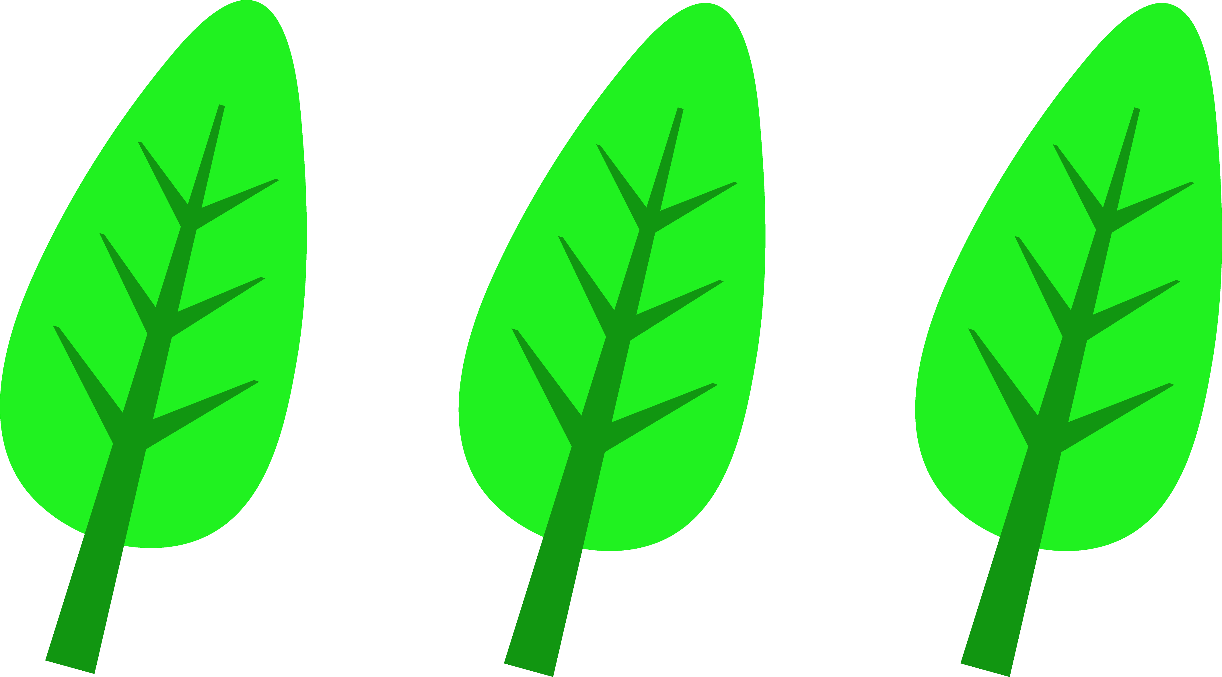Three Green Leaves Logo - Free Clip Art
