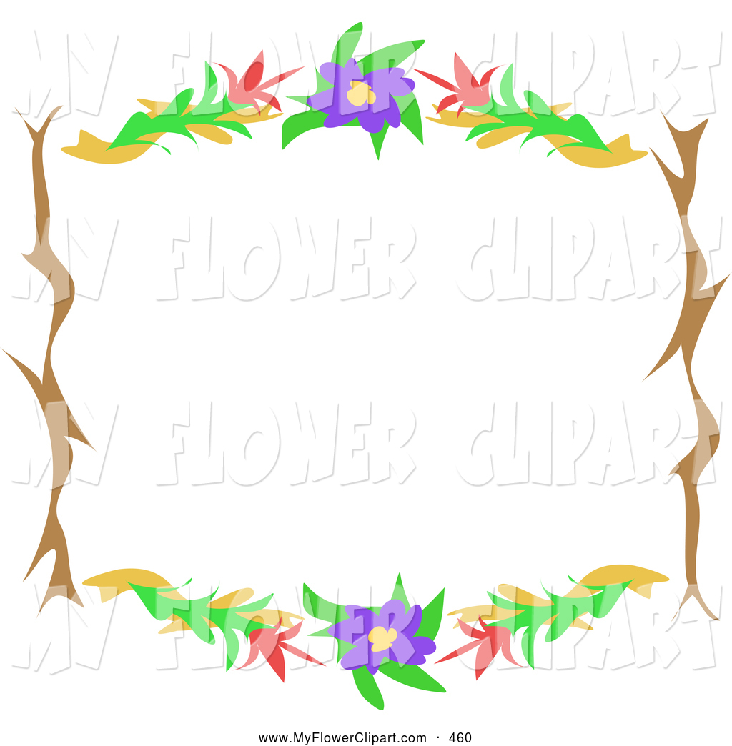 Royalty Free Stock Flower Designs of Stationery Borders