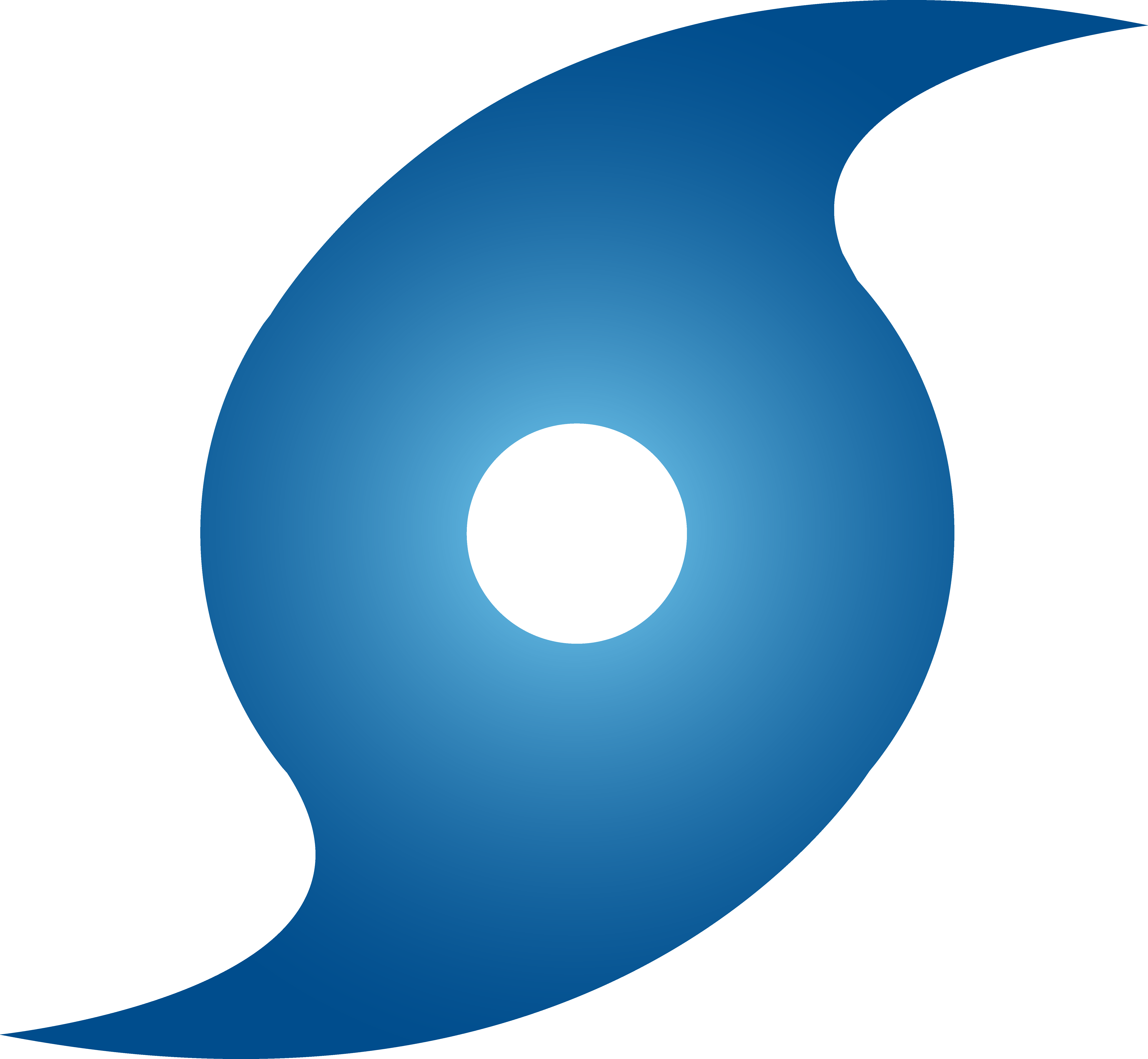 Blue Hurricane Weather Symbol - Free Clip Art