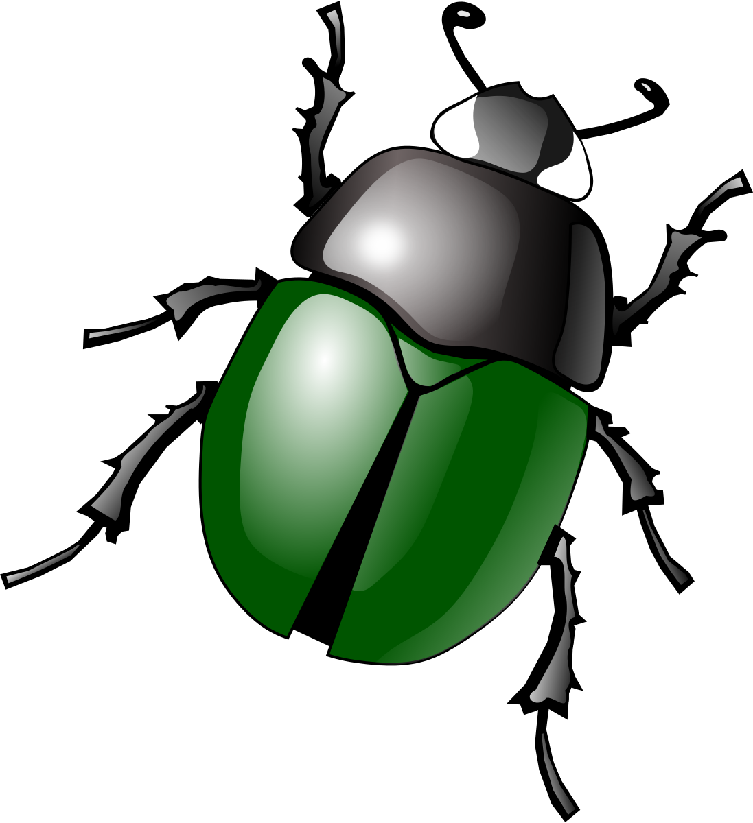 Stylized Green Beetle Clipart by jbruce : Green Cliparts #10251 ...