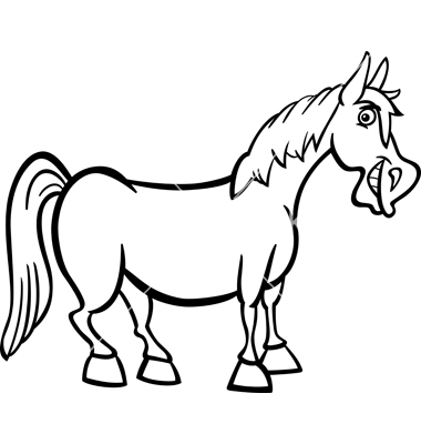 White Horse Cartoon