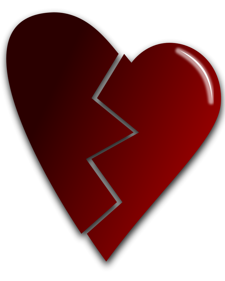 Broken heart vector SVG Vector file, vector clip art svg file ...
