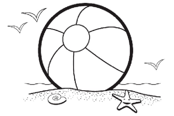 Beach Ball Coloring Pages Clipartsco