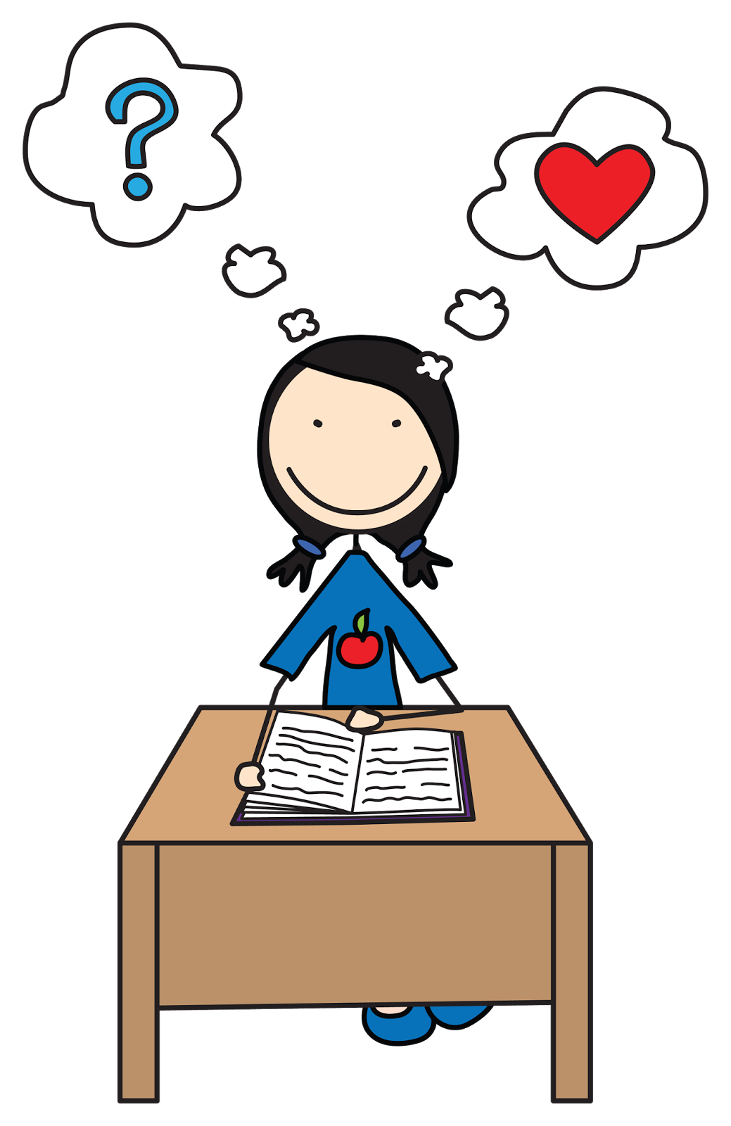 Girl Thinking And Writing Clipart | Clipart Panda - Free Clipart ...