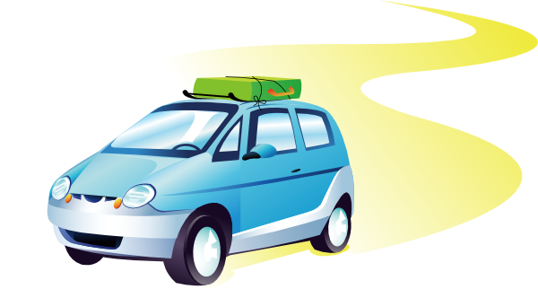 Travel Car clip art - vector clip art online, royalty free ...