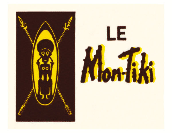 Le Mon Tiki Bar Vintage 18x24 Art Poster Quebec Canada Polynesian ...