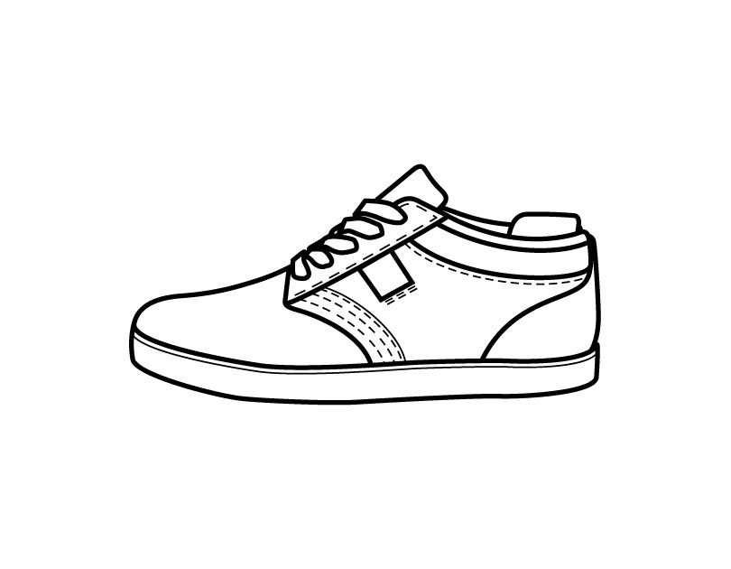 Printable Shoe coloring page from FreshColoring. - ClipArt Best ...