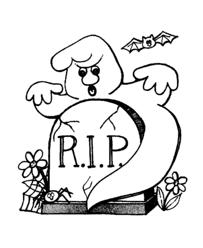 Ghost Coloring Pages Images & Pictures - Becuo
