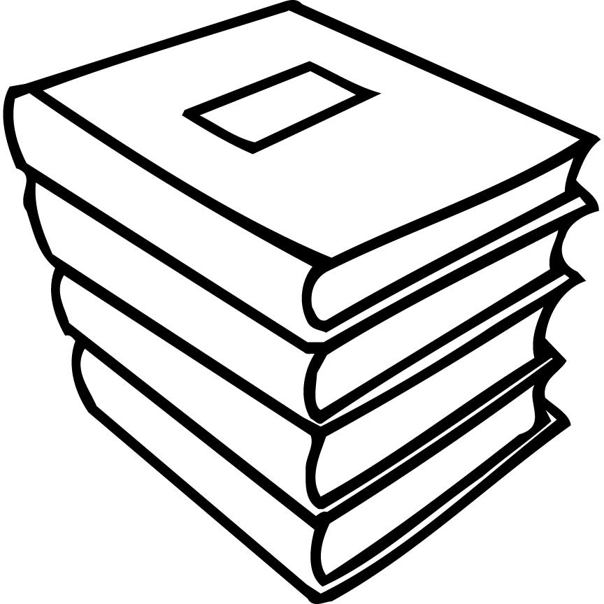 coloring pages for stack of school books - Coloring Point