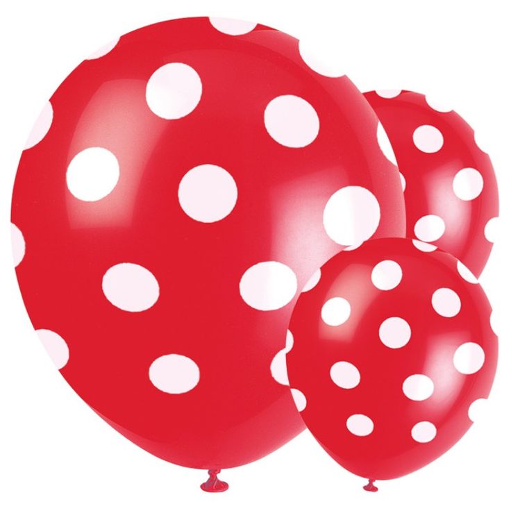 Ruby Red Polka Party Balloons | Rainbow Wedding | Pinterest