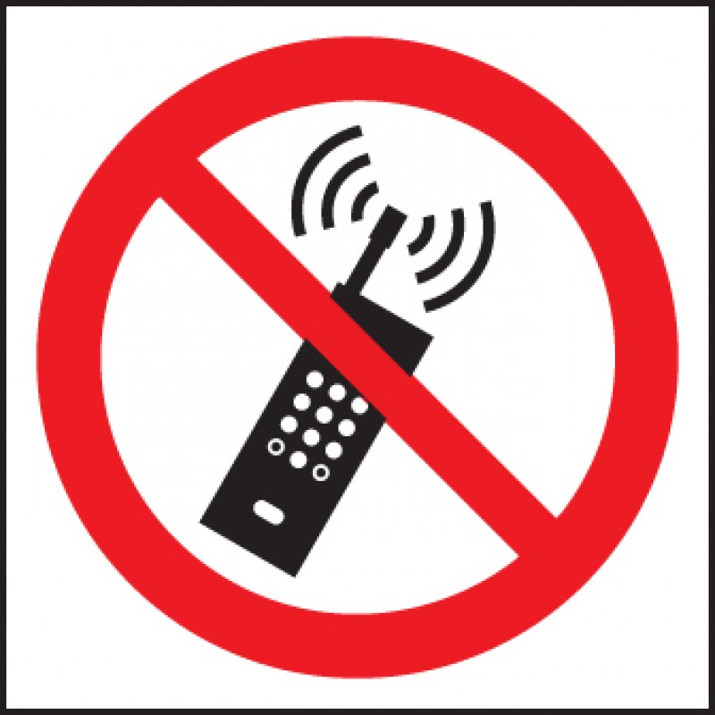 No mobile phones symbol signs | 200mm x 200mm | Self Adhesive ...