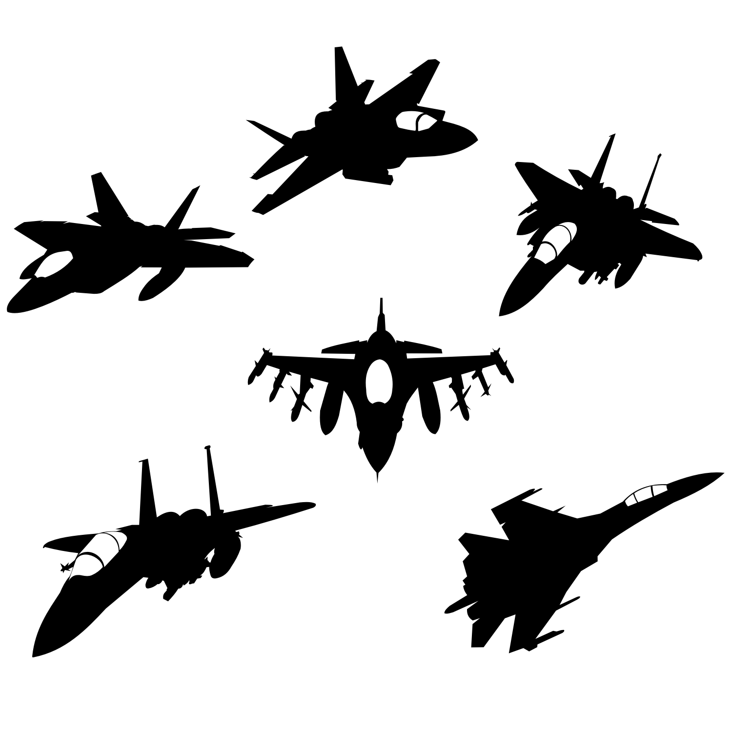 Fighter Jet Silhouette - ClipArt Best