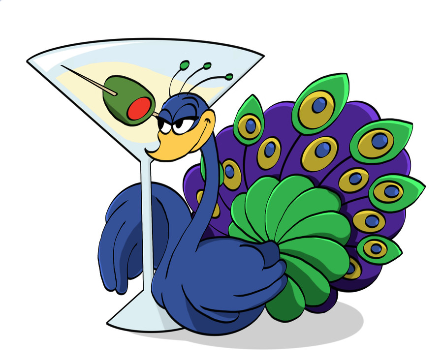 Boozy Peacock Mascot Design | Freelancer.com
