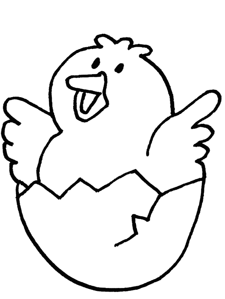 Printable cartoon chicken coloring page for kids | Kids Printable ...