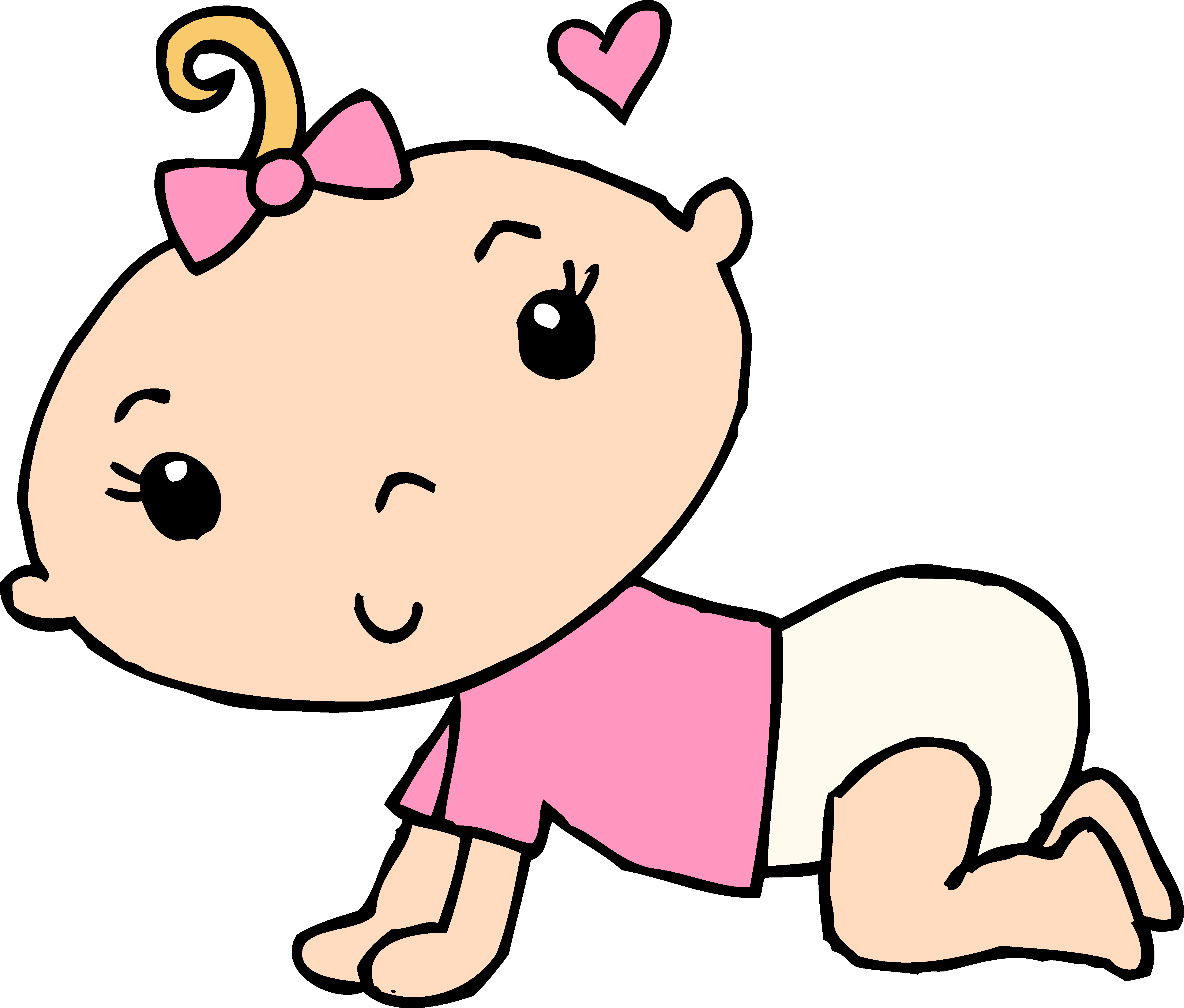Its A Baby Girl Clipartlittle Baby Girl Crawling Free Clip Art ...