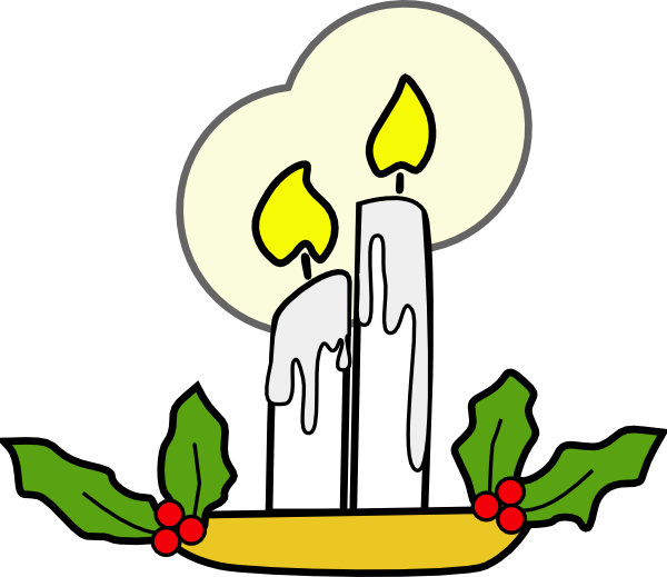 Christmas Candles clip art - vector clip art online, royalty free ...