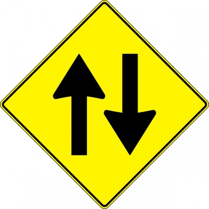 Paulprogrammer Yellow Road Sign Two Way Traffic clip art ...