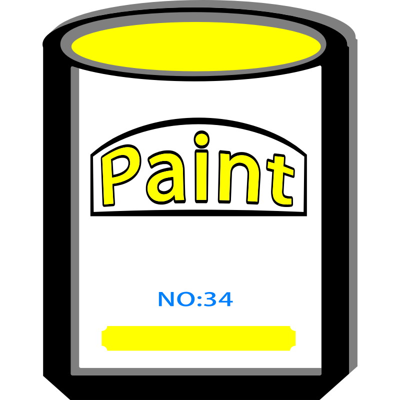 Clipart - Paint can yellow no34