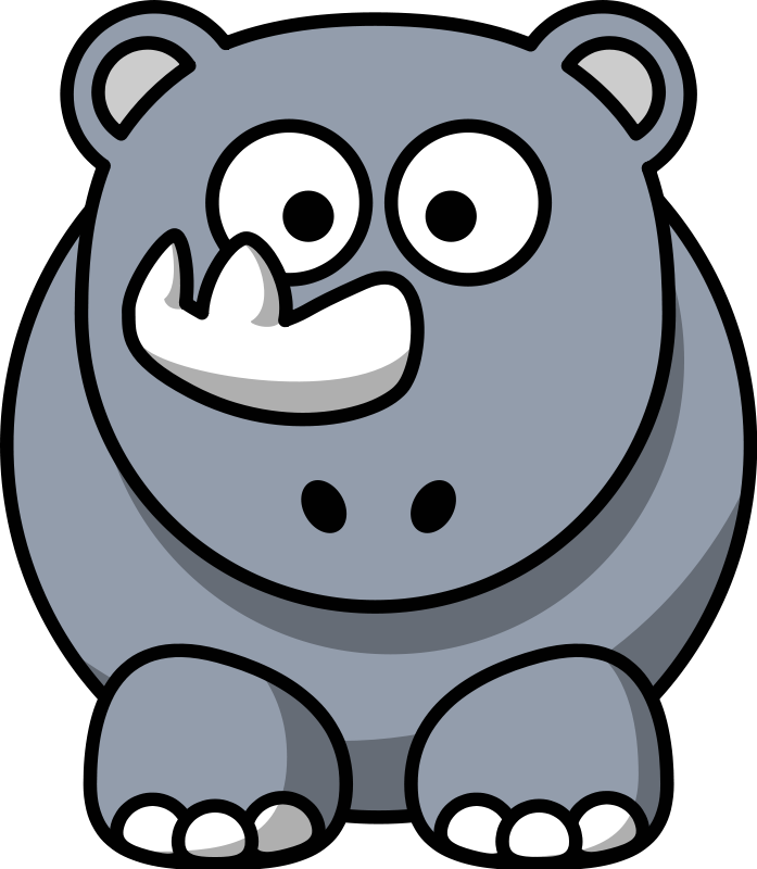 Pin Cartoon Animals Clipart Rhinoceros Clip Art on Pinterest