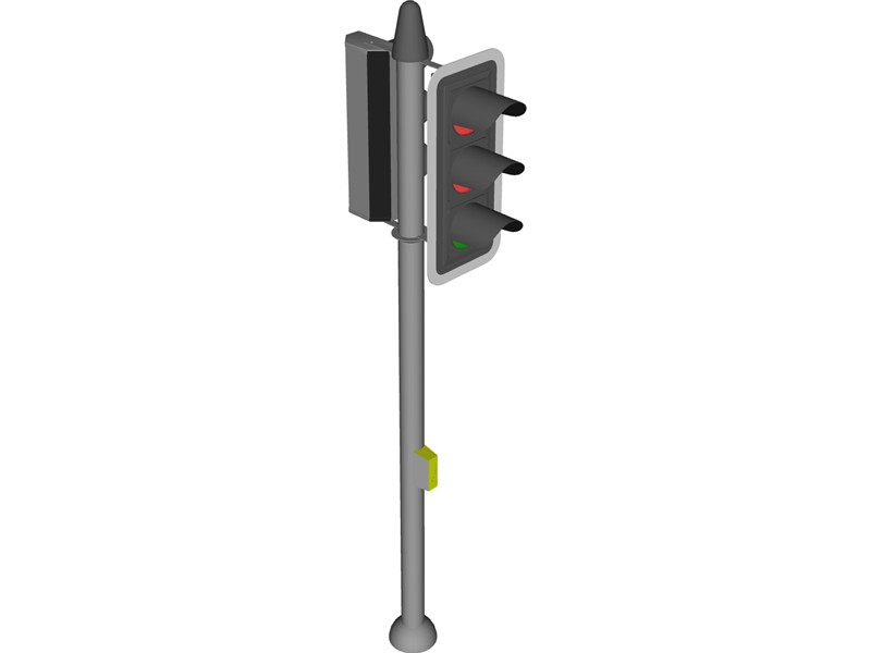 Short Traffic Light 3D Model Download | 3D CAD Browser