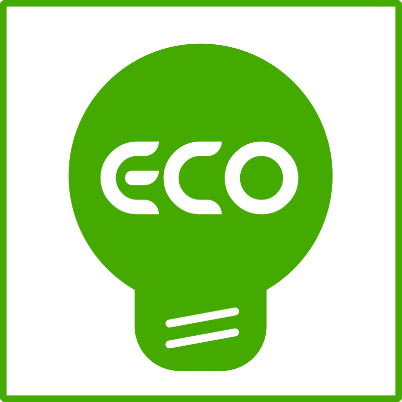 Clipart - eco light bulb green icon