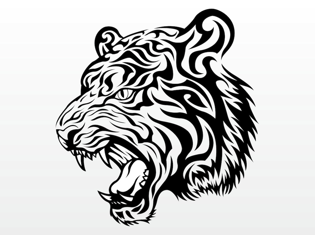 Tiger Head Vector Graphic | Free vector | Free Clipart download ...