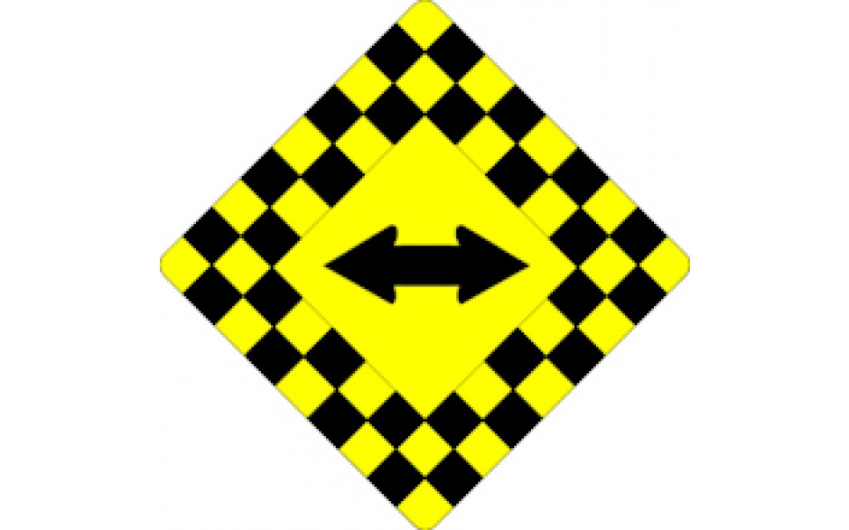 WA-8B Checkerboard double arrow - Warning Traffic Signs - Traffic ...