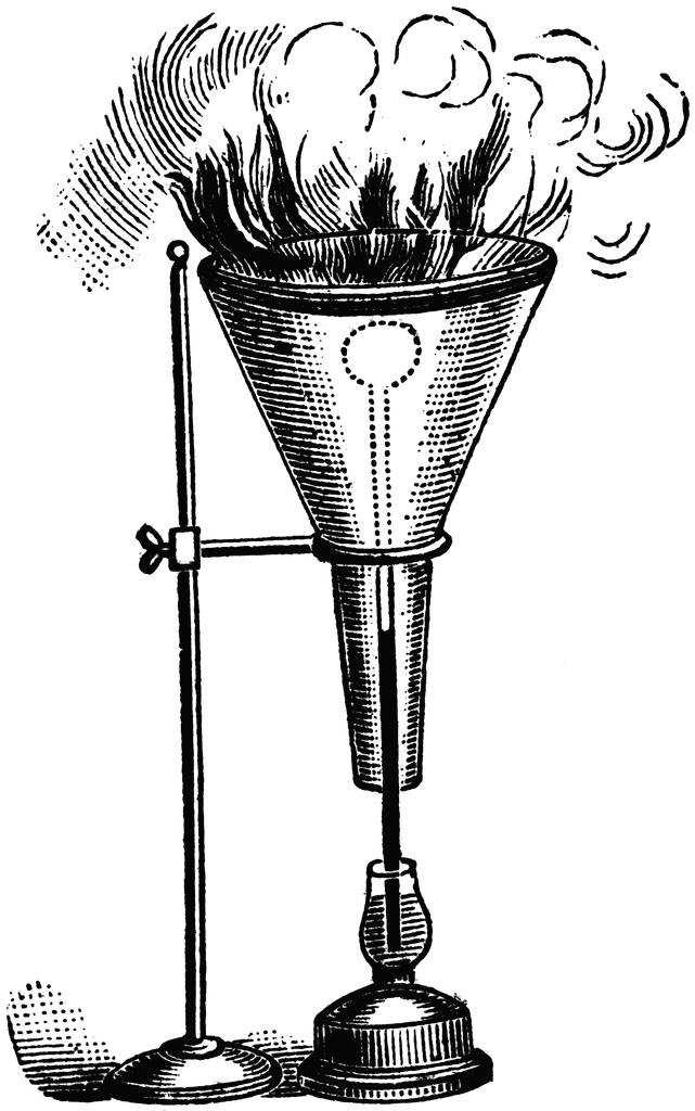 Funnel with Inverted Mercury Thermometer | ClipArt ETC