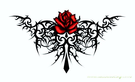 Tribal Tattoo With Roses X | Free Images at Clker.com - vector ...